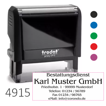 TRODAT Printy 4915 mit Stempelplatte und Kissen